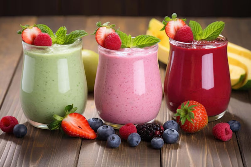 Smoothie de frutas y kéfir